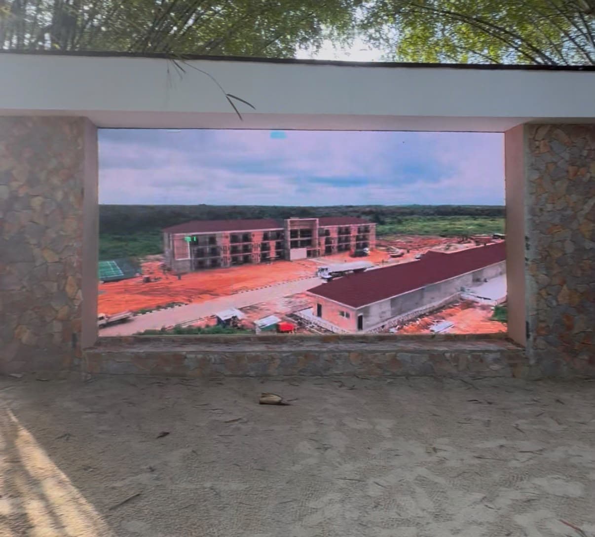 Outdoor Bamboo LED Screen Reinstallation